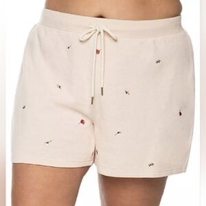 Black Tape Women's Embroidered Drawstring Shorts Pink Size 3X